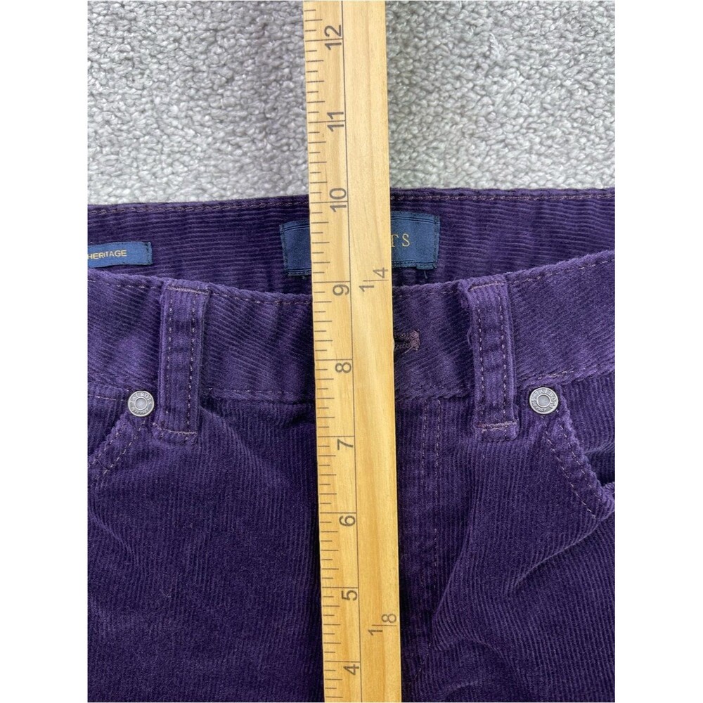 Talbots Heritage Corduroy Pants Women’s 2 Purple Straight Leg Mid-Rise Stretch - Picture 9 of 12
